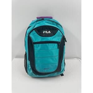 Fila Turquoise Backpack Multiple Zipper Compartments Mesh Pockets‎